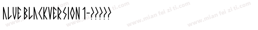 alue BlackVersion 1字体转换